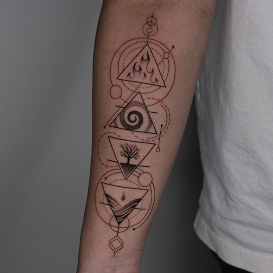 20 Conceptual Element Tattoo Ideas with Meanings - Body Art Guru