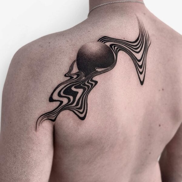 Stunning Abstract Tattoo on the Back