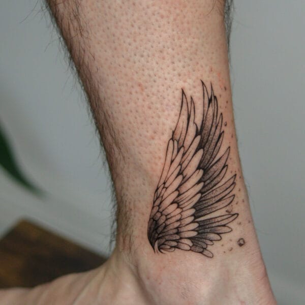 Wings Tattoo on Ankle