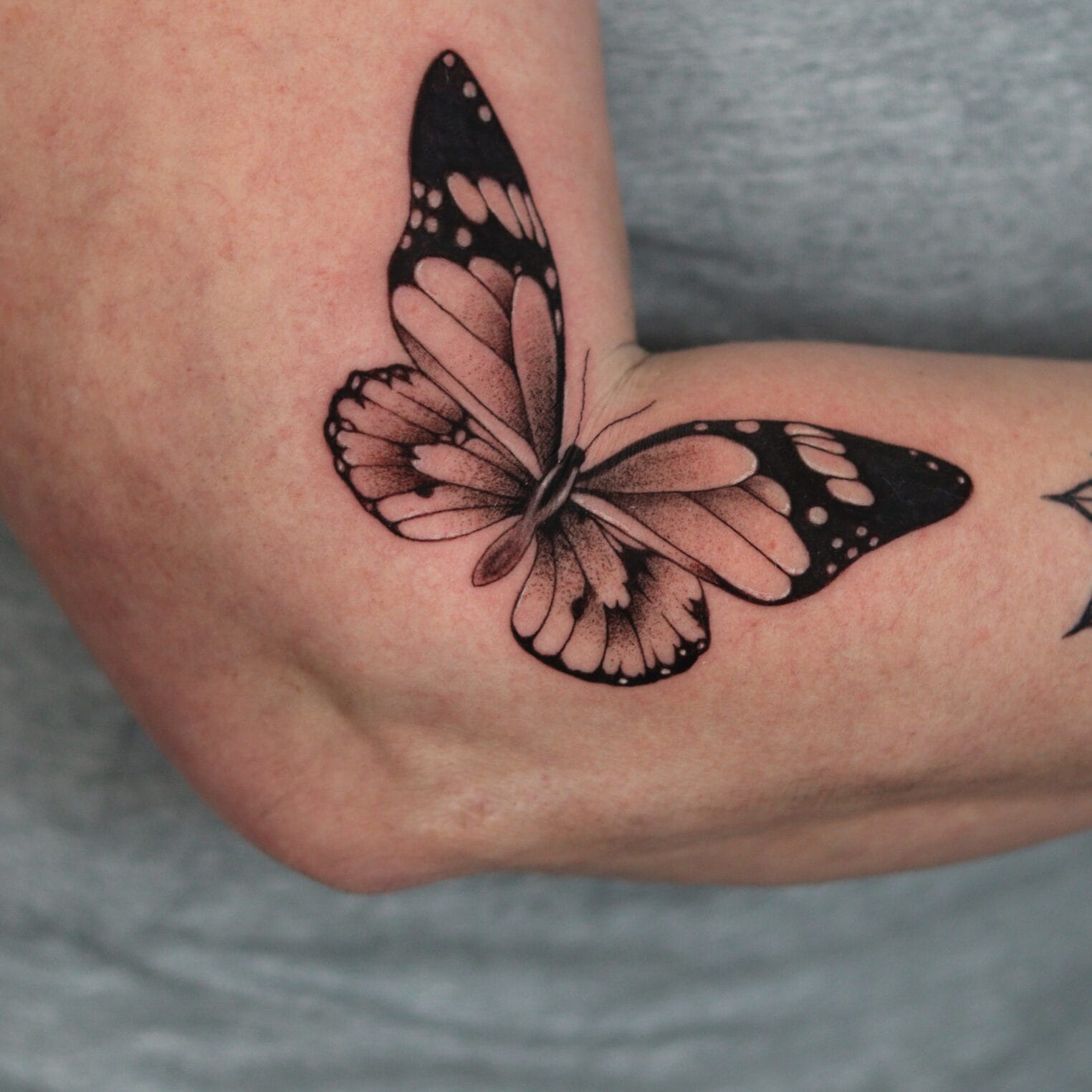 Butterfly Tattoo That Moves with the Elbow