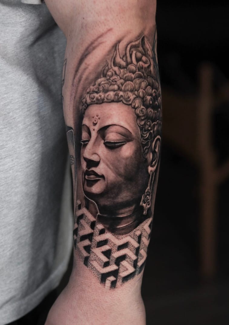 Buddha Tattoo on Forearm
