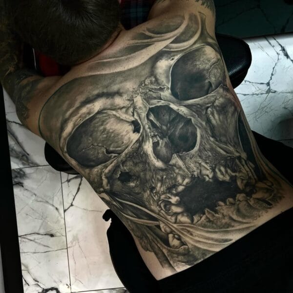 Skull Tattoo on Back
