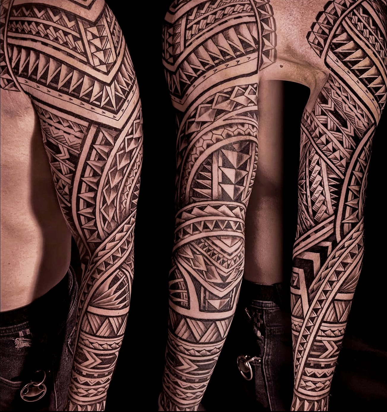 Traditional Maori Tattoo Sleeve