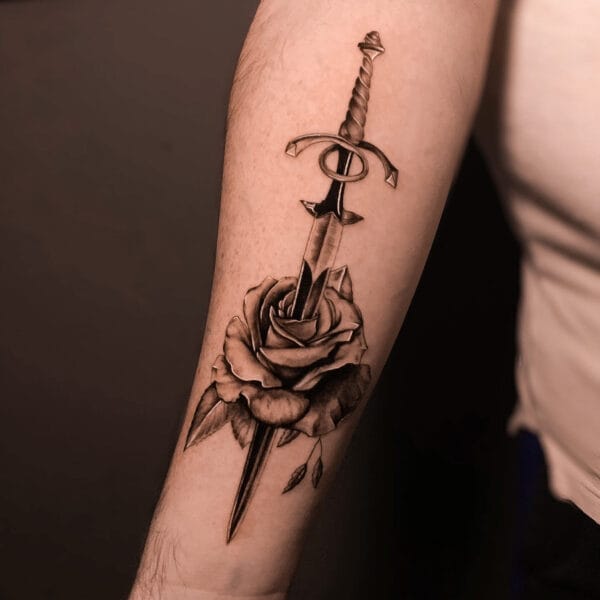 Sword Tattoo on Forearm