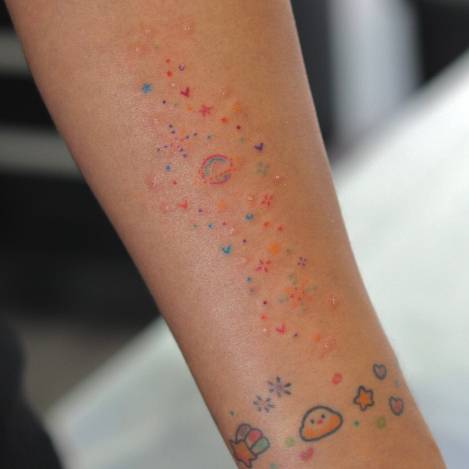 Cute Little Constellation Tattoo on Forearm