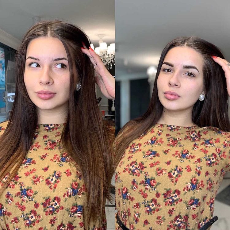 PMU Brows Before and After