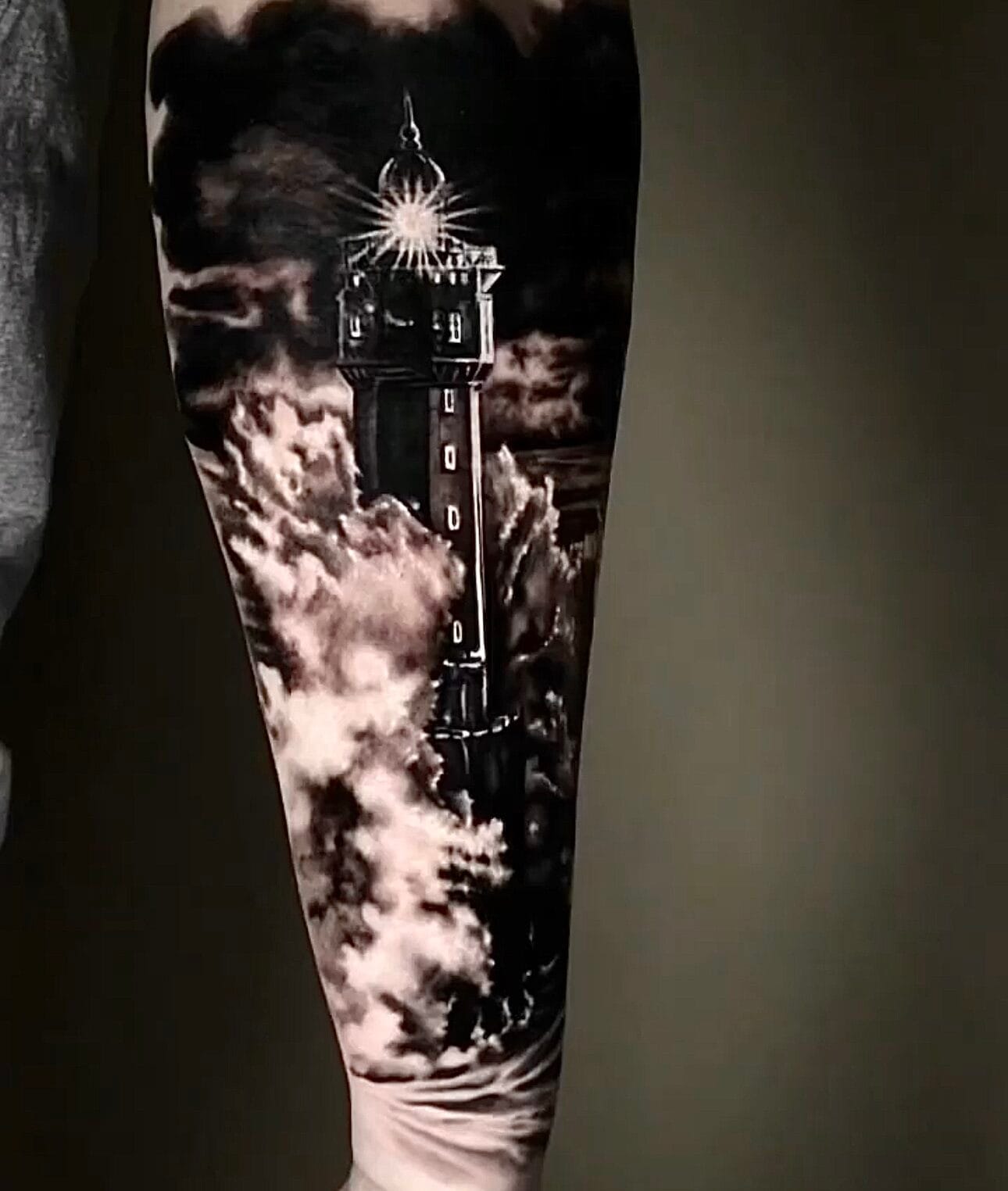 Lighthouse Tattoo on Forearm