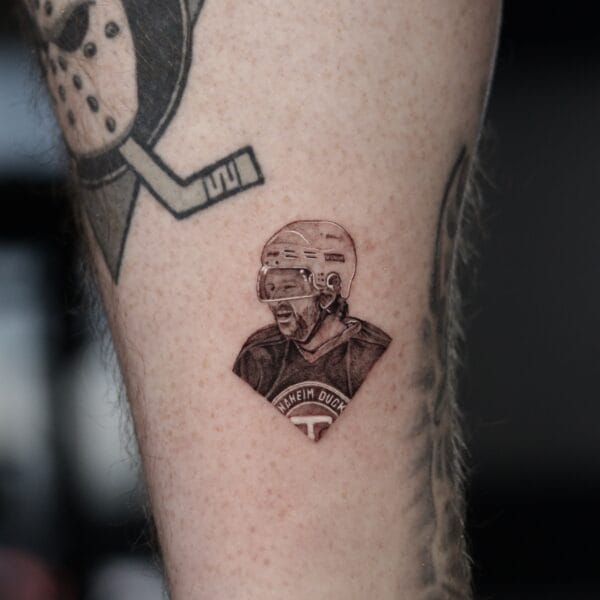 Detailed Hockey Micro Realism Tattoo