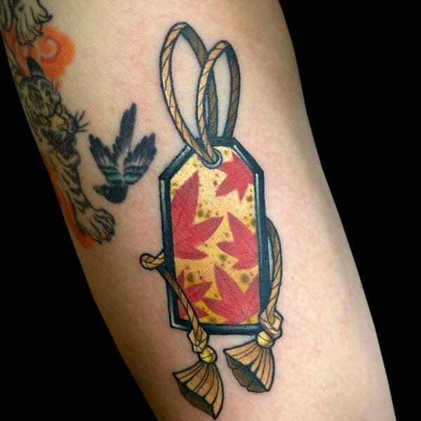 Japanese Omamori Tattoo on Arm