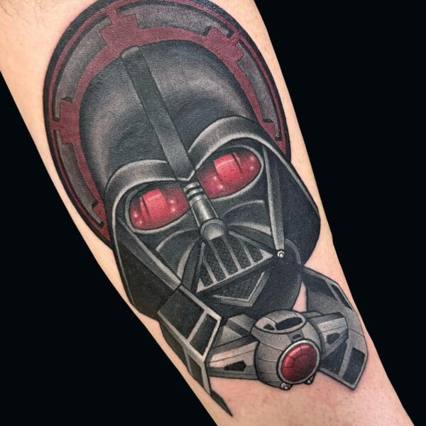 Iconic Darth Vader Tattoo on Arm