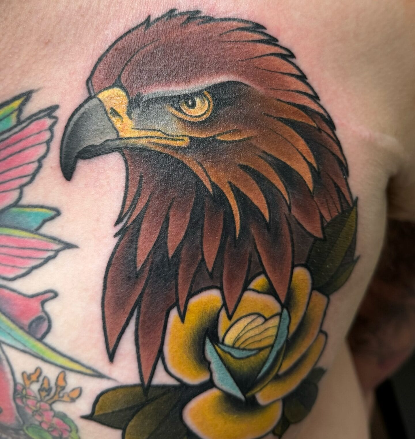 Golden Eagle Tattoo on Chest