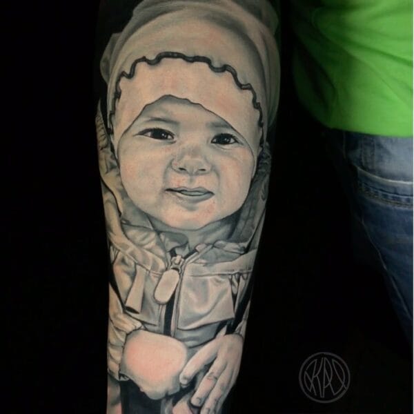 Child Portrait on Forearm