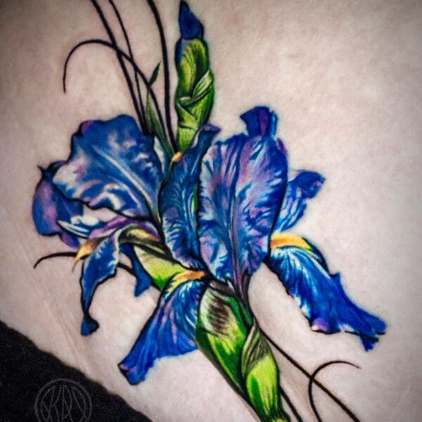 Colorful Iris Tattoo Design