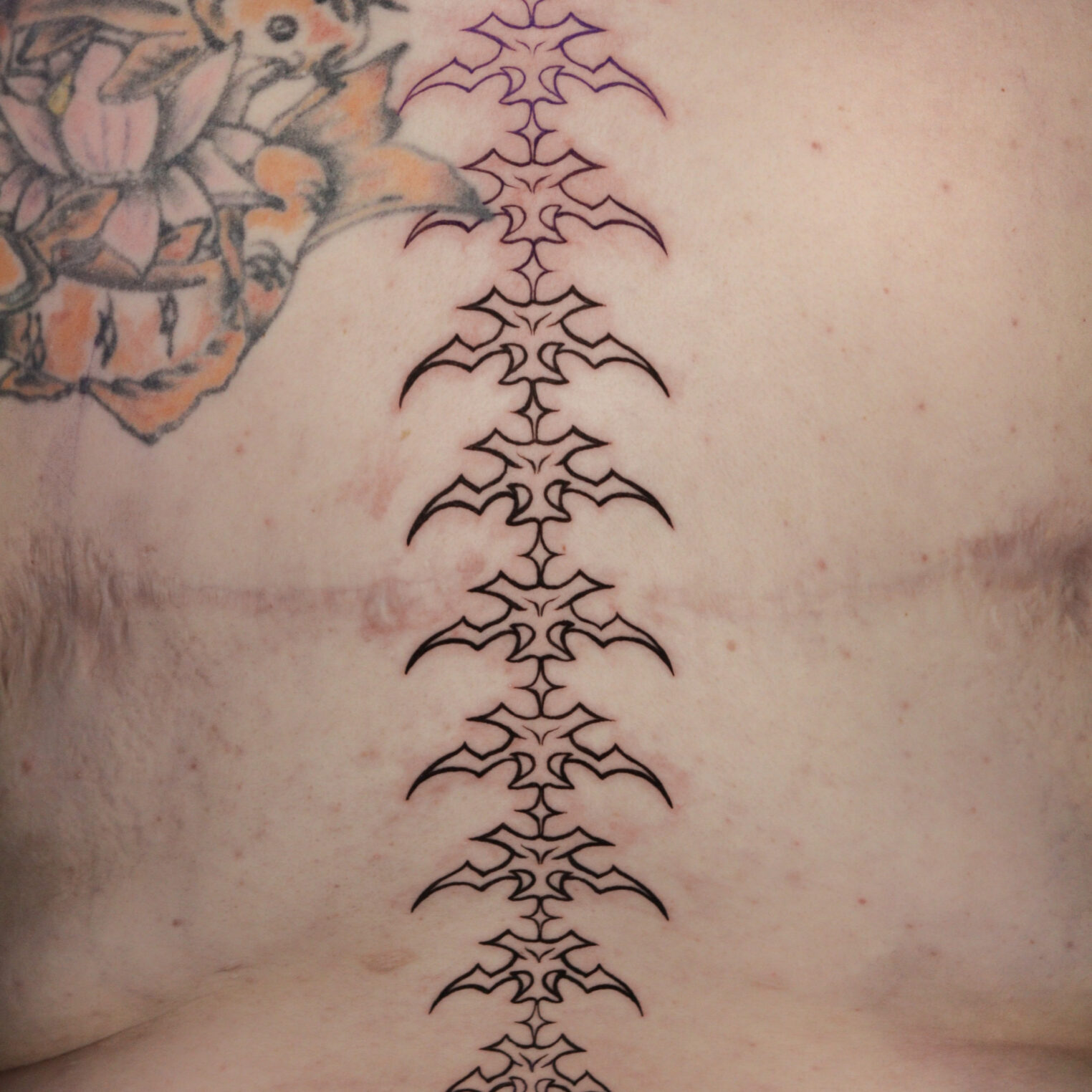 CyberSigilism Tattoo on Spine