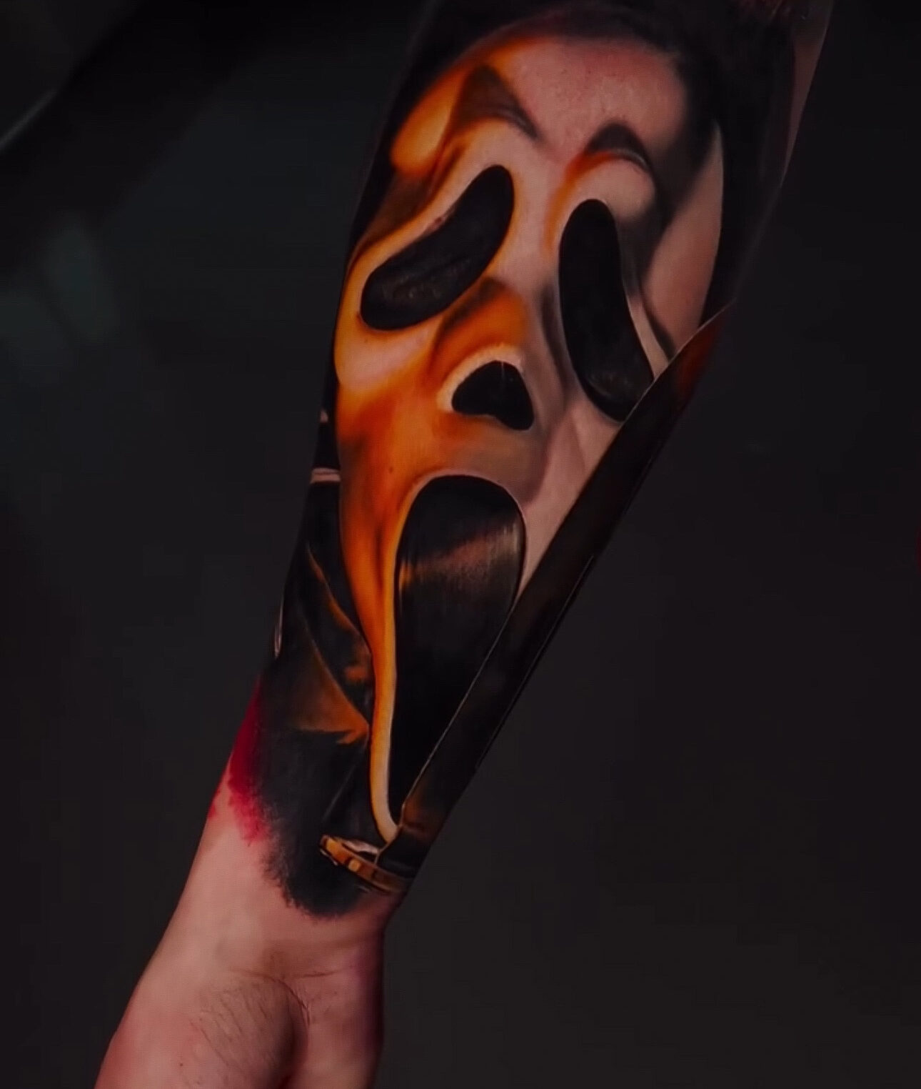 Ghost face Tattoo on Forearm