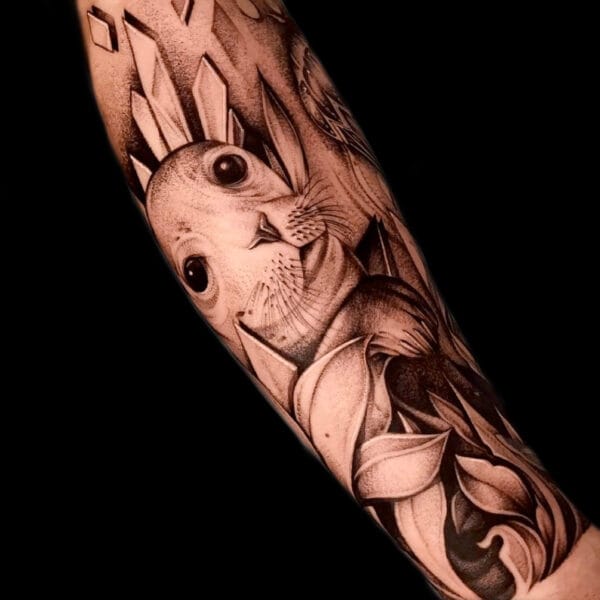 Sea Lion Tattoo on Forearm
