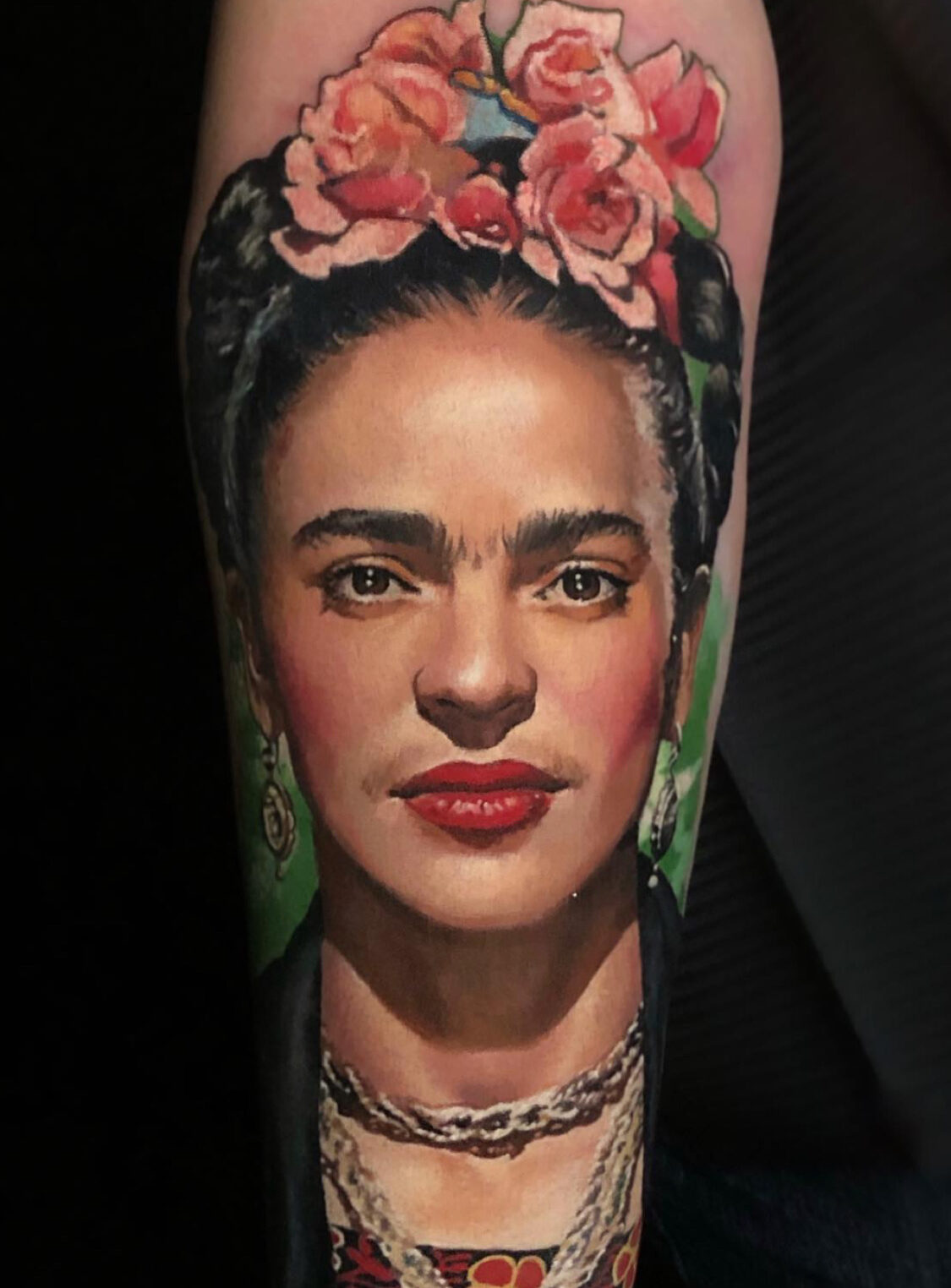 Stunning Frida Kahlo Tattoo on Forearm