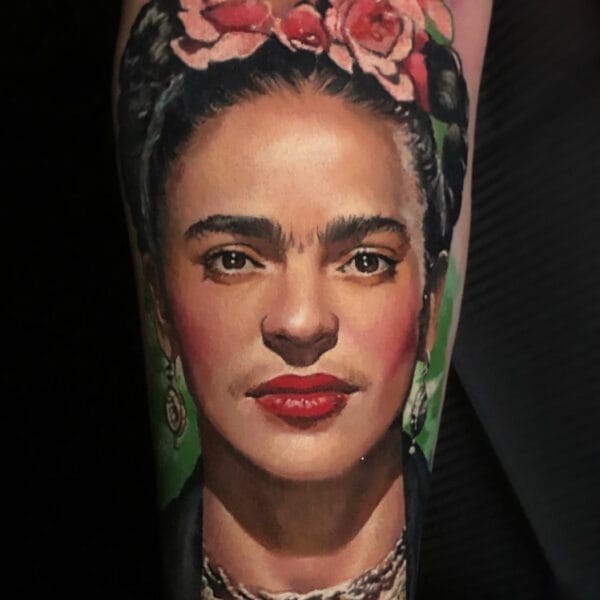 Stunning Frida Kahlo Tattoo on Forearm