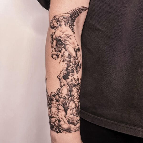 Greek Mythology Tattoo on Forearm