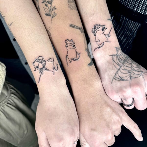 Matching Rat Tattoos for Friends