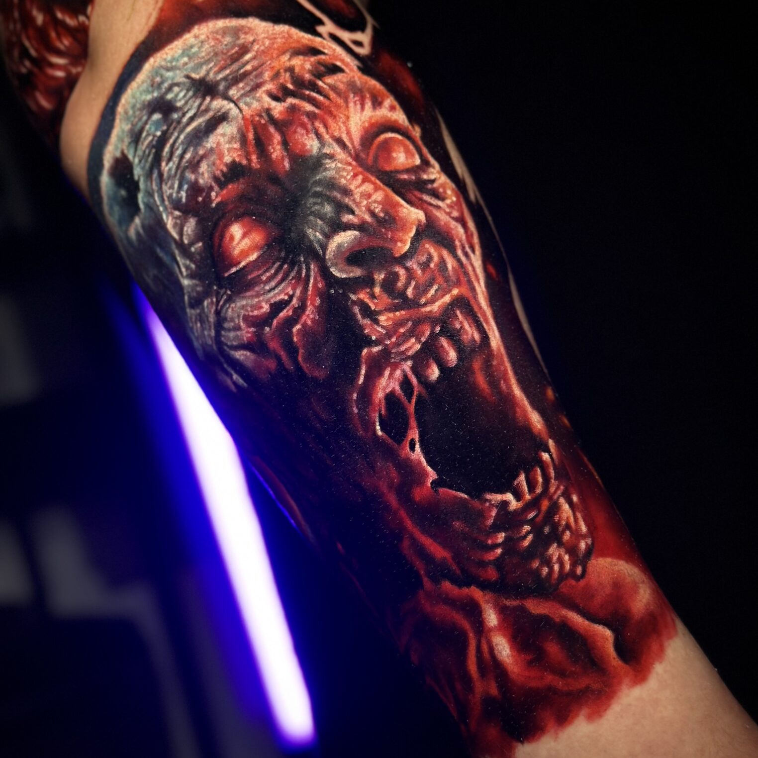 Realistic Zombie Tattoo on Forearm