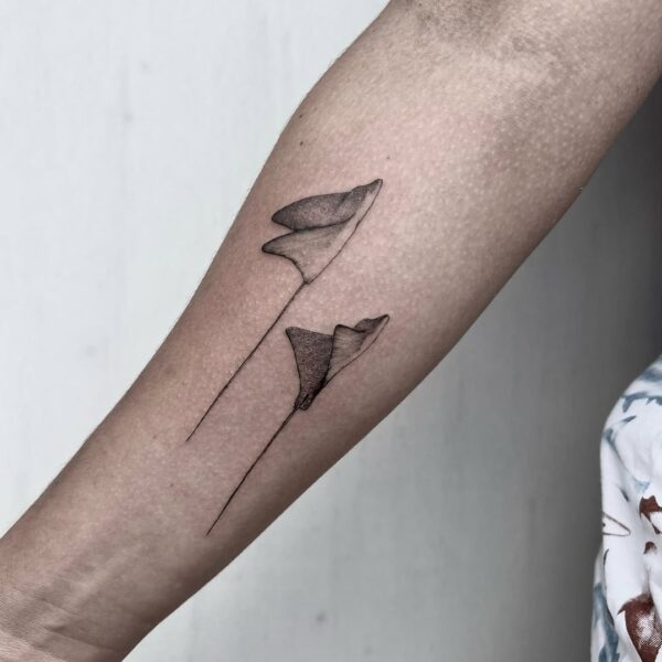 Stingray Pair Tattoo on Arm