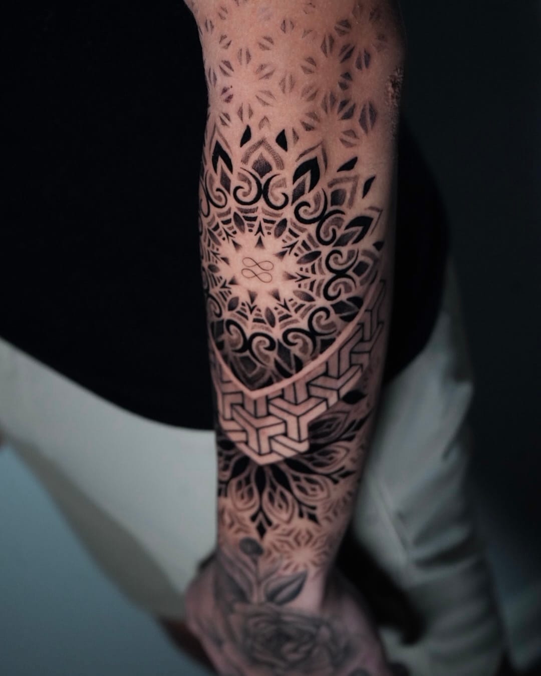 Sacred Geometry Tattoo On Forearm