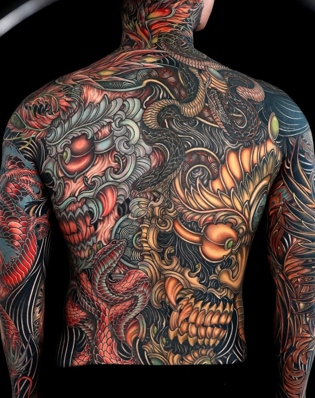 Full Body Suit Neo Japanese Tattoo with Torso Back and Sleeves