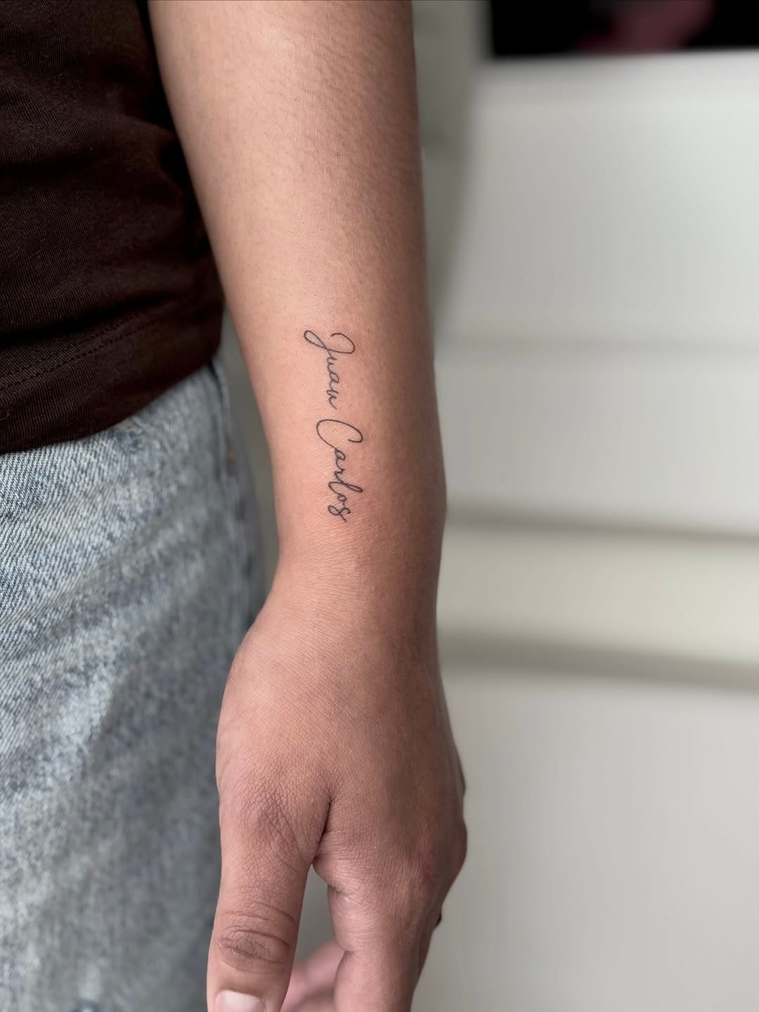 Small Lettering Tattoo on Wrist