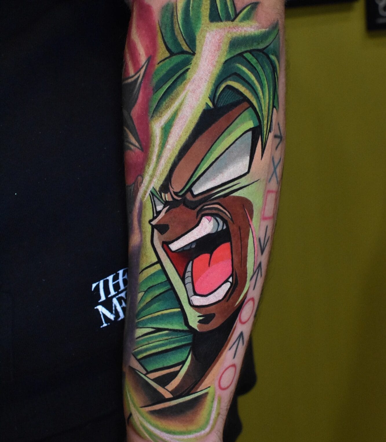 Dragon Ball Broly Tattoo on Forearm
