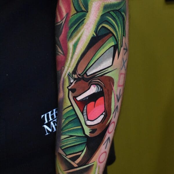 Dragon Ball Broly Tattoo on Forearm