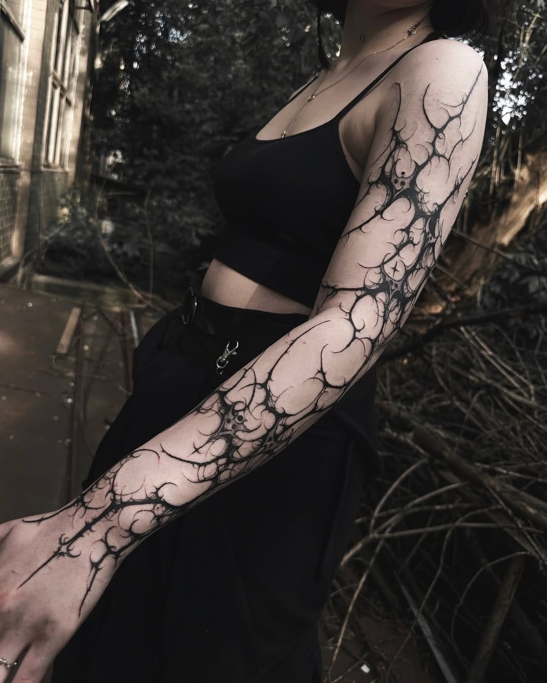 Dark Abstract tattoo sleeve