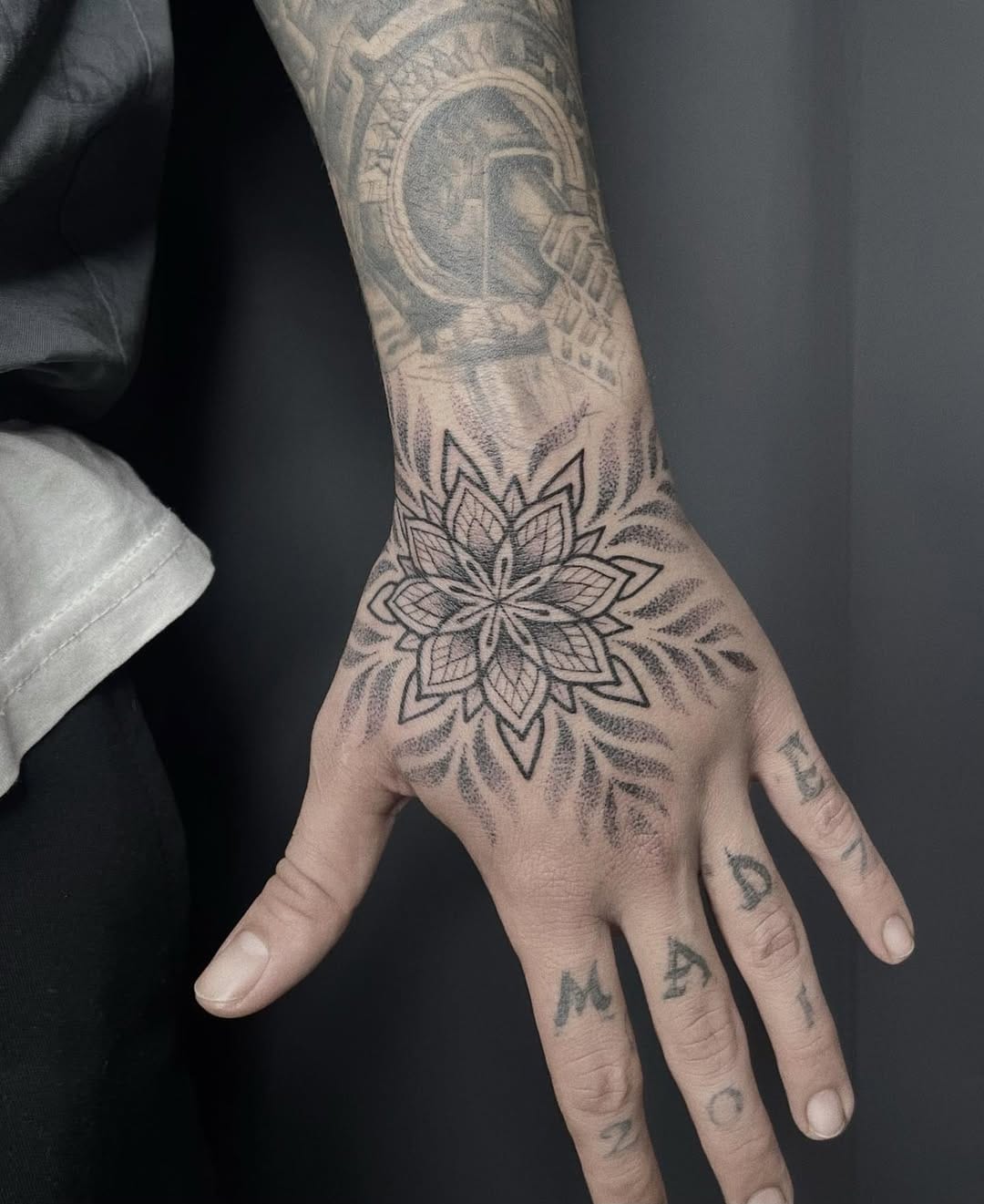 Geometric Mandala Tattoo On Hand
