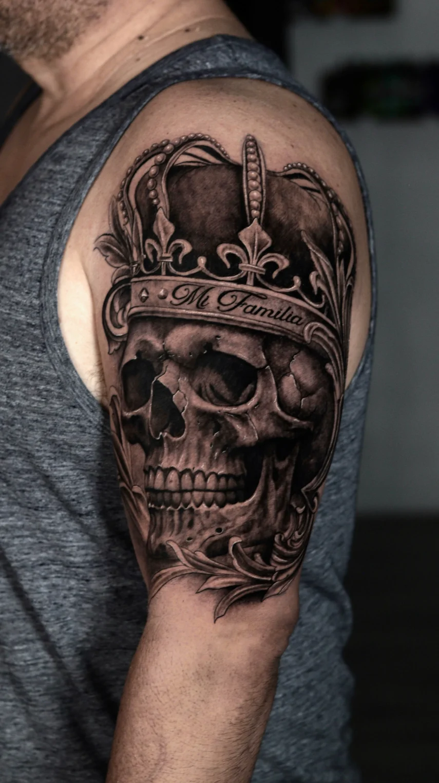 skull realism tattoo los angeles