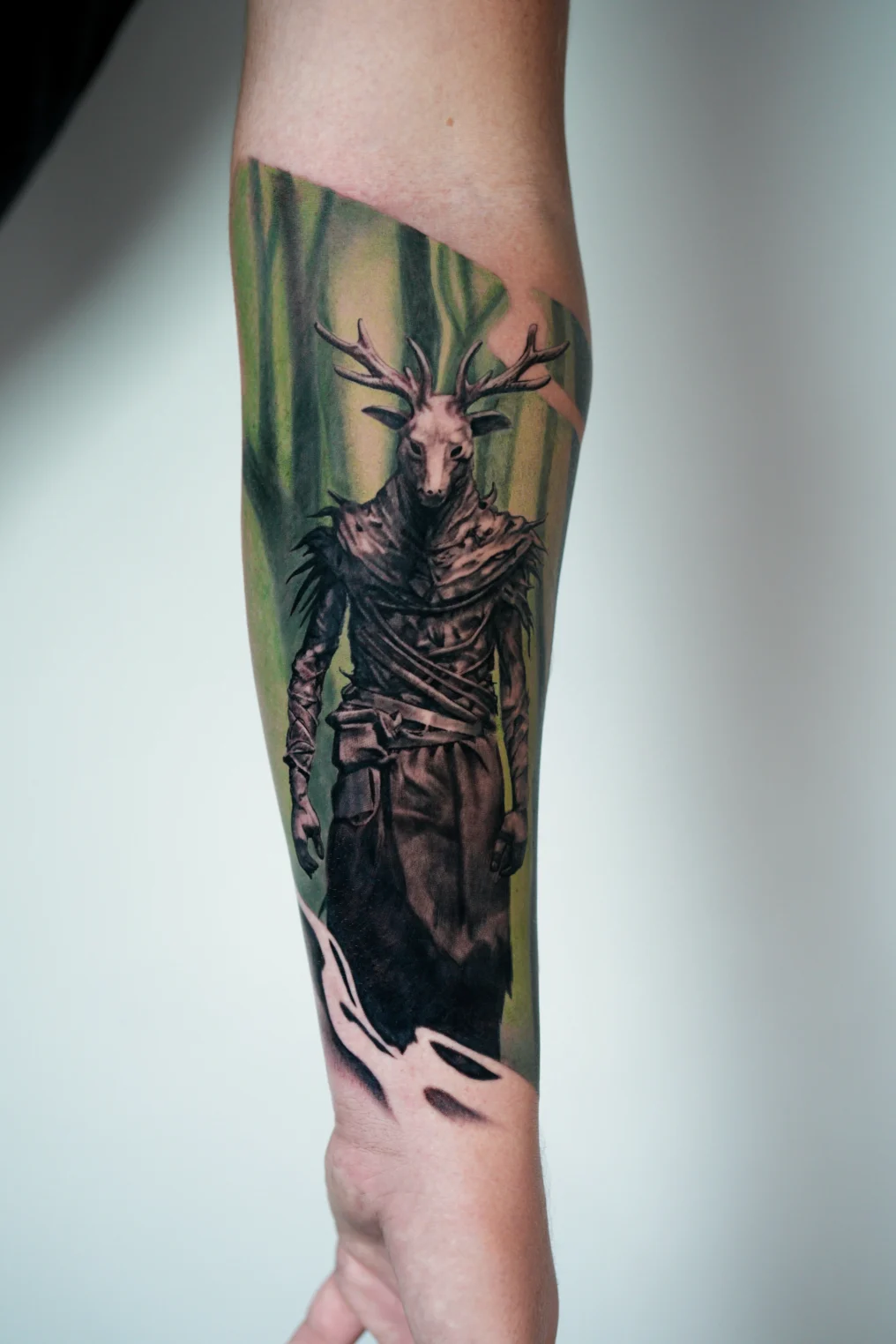 mythical creature color realism tattoo mid city